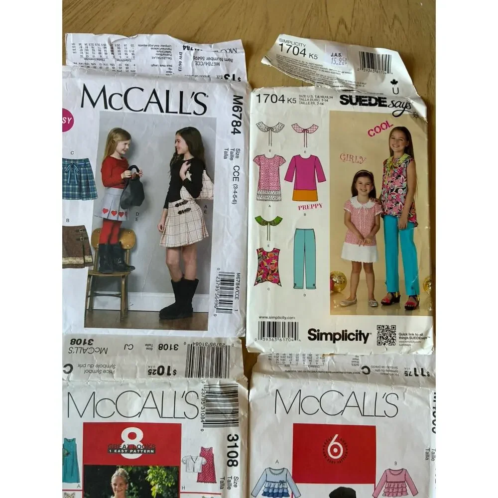 5- Girls Teens Dress Separates Skirts Tops Sz 3-14 Sew Patterns Lots Of Designs